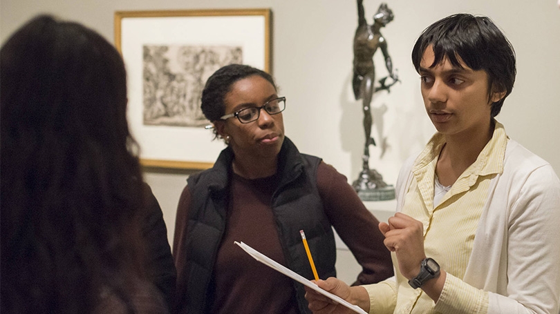 An Art History class visits the Hood Museum of Art An Art History class visits the Hood Museum of Art